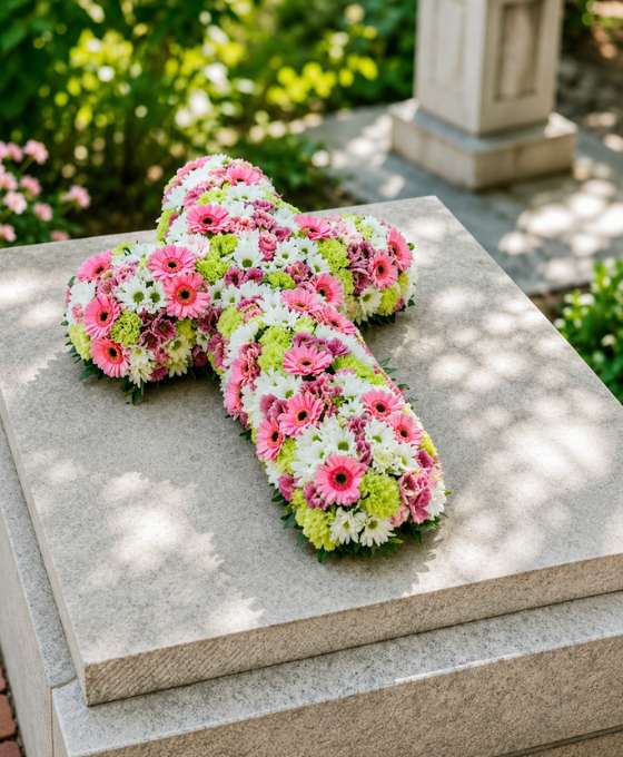 Croix du Souvenir — fleurs de deuil livrées à Lyon